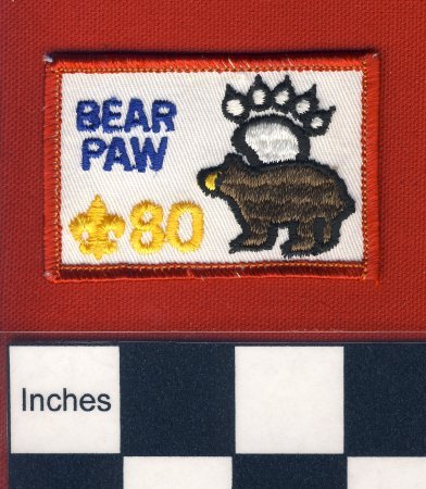 Green Birfer 2005 Bear Paw Scout Camp Bay-Lakes Council Patch WI Boy Scouts BSA 